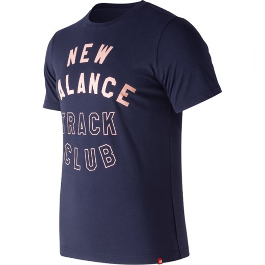 T-shirt męski New Balance bawełniany granatowy 