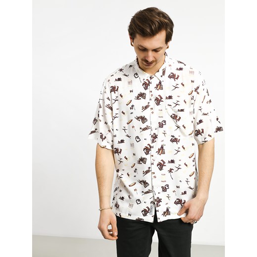 Koszula męska Carhartt Wip wielokolorowa w abstrakcyjnym wzorze młodzieżowa z krótkim rękawem 