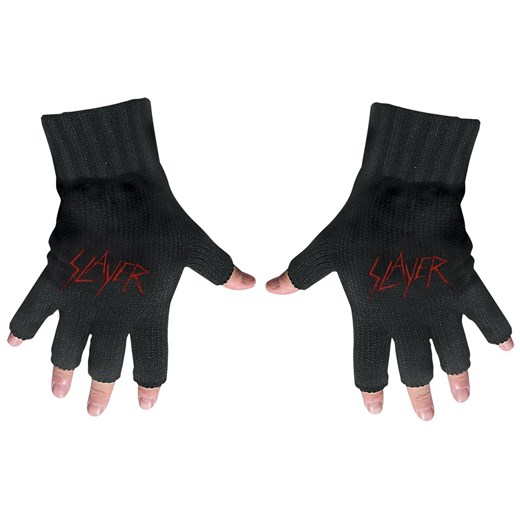 Slayer - Logo - Rękawiczki bez palców - czarny