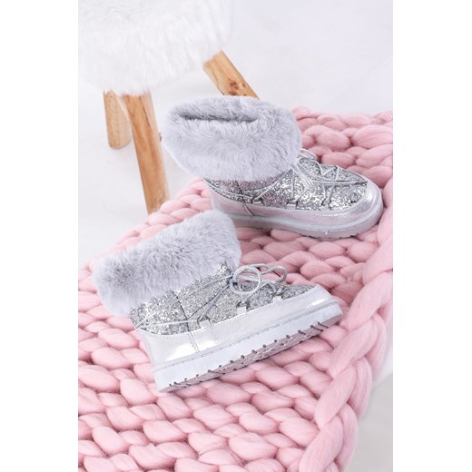 Buty zimowe dziecięce Casu emu sznurowane 