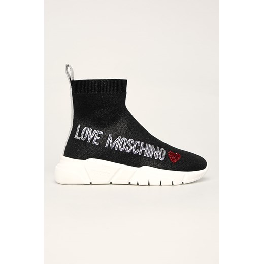 Love Moschino sneakersy damskie bez zapięcia skórzane młodzieżowe 