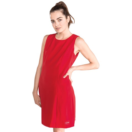 Calvin Klein sukienka bez wzorów czerwona mini 