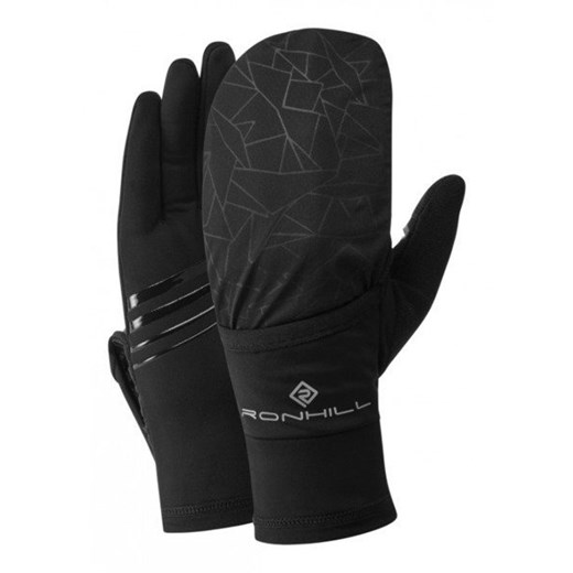 Rękawiczki do biegania RONHILL Wind-Block Flip Glove Black  Ronhill S runexpert.pl