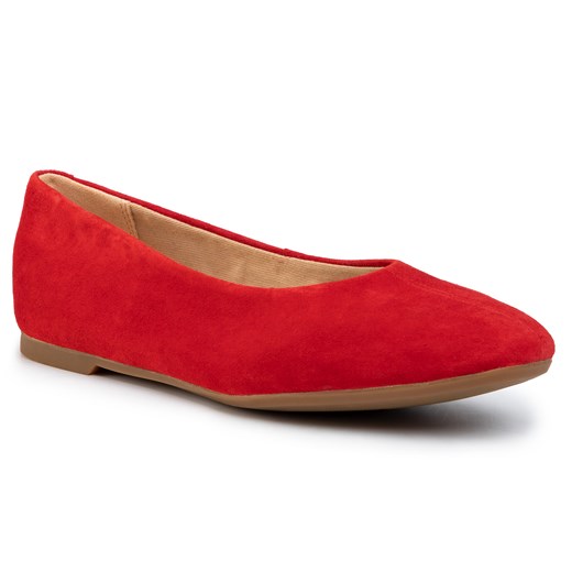 Baleriny CLARKS - Chia Viole t261463614  Red Suede