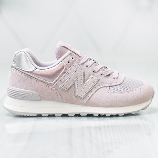 Buty sportowe damskie New Balance new 575 różowe wiązane bez wzorów 