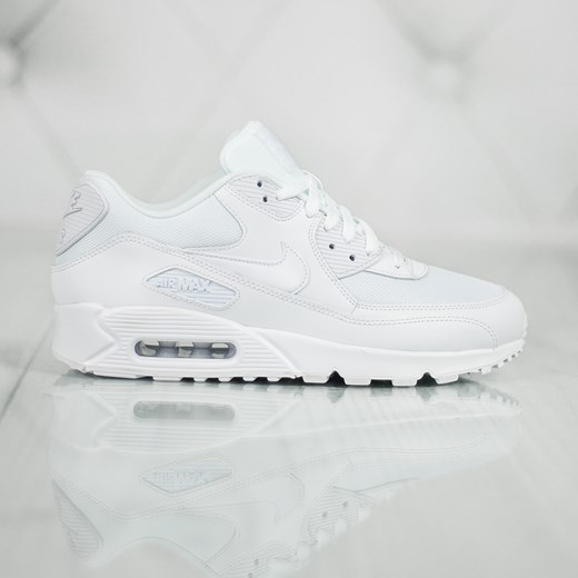 Białe buty sportowe męskie Nike air max 91 na wiosnę skórzane sznurowane 