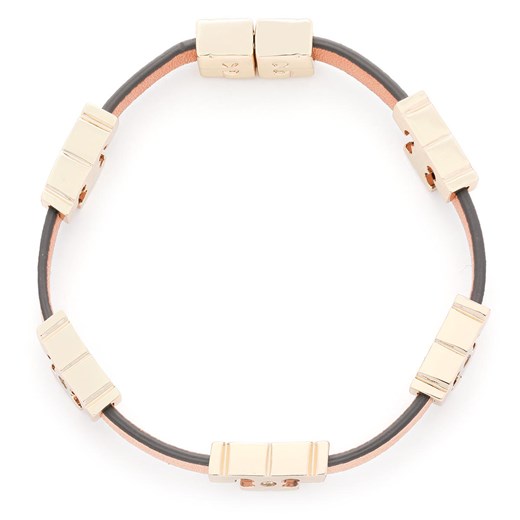 Bransoletka TORY BURCH - Serif-T Single Wrap Bracelet 61675 Tory Gold/Coconut/Vanchetta 707