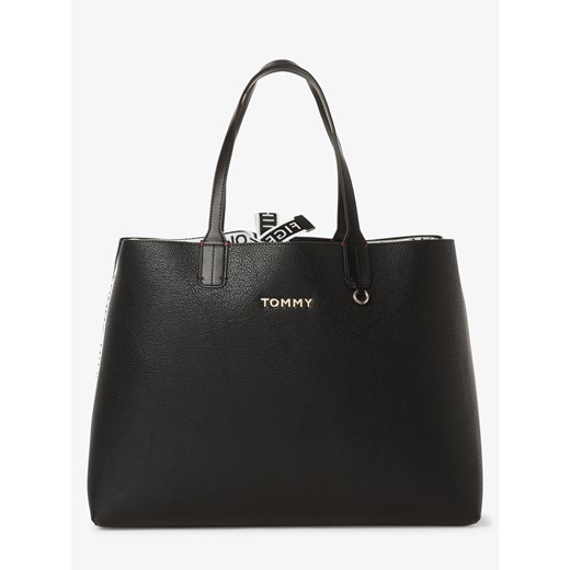 Tommy Hilfiger shopper bag duża bez dodatków matowa elegancka 