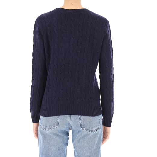 Ralph Lauren Sweter dla Kobiet Na Wyprzedaży, granatowy, Wełna merynosowa, 2019, M XS