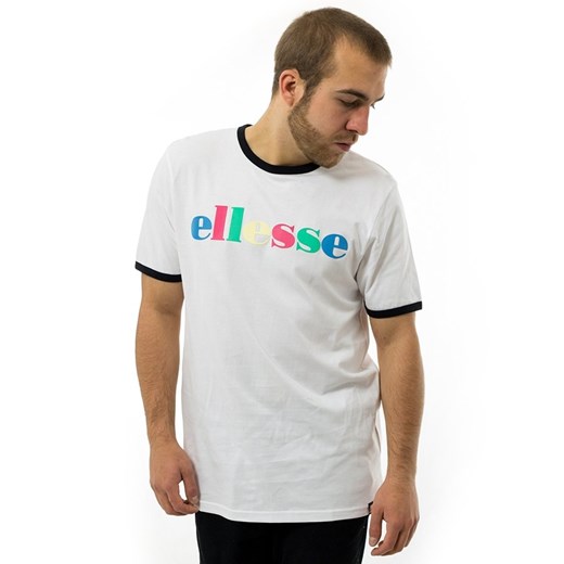 T-shirt męski wielokolorowy Ellesse z krótkimi rękawami z napisami 