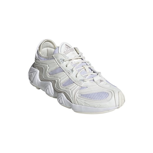 Buty sportowe damskie Adidas na płaskiej podeszwie białe sznurowane 
