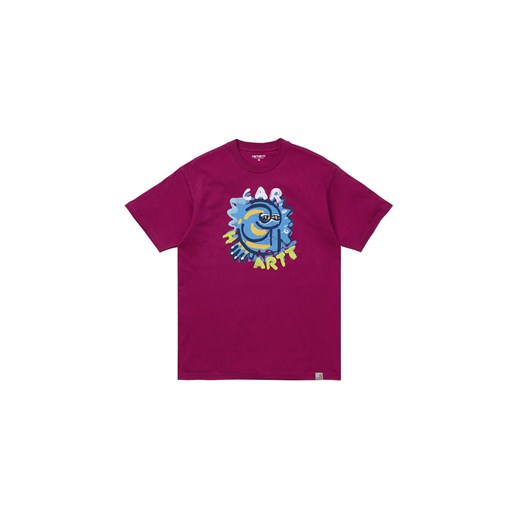 T-shirt męski Carhartt Wip z krótkim rękawem fioletowy młodzieżowy 