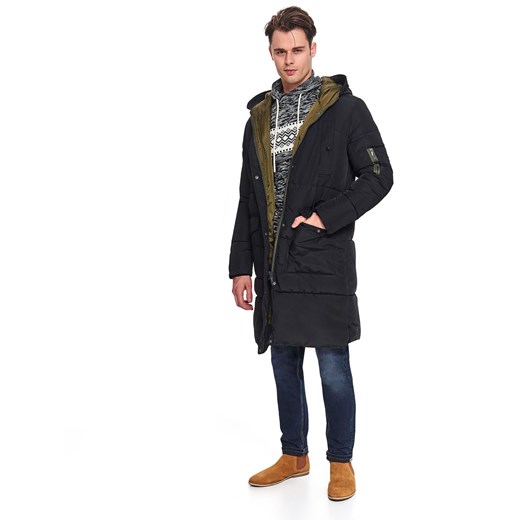 Płaszcz oversize pikowany z kapturem  Top Secret XL 
