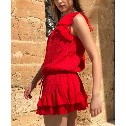Sukienka Bycabo mini casual bez rękawów asymetryczna bawełniana 