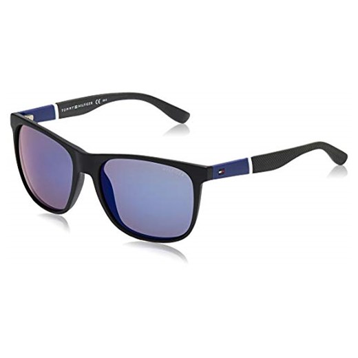 Tommy Hilfiger Adult Unisex okulary przeciwsłoneczne TH 1281/S XT czarnym (BK bluw htgry), 56