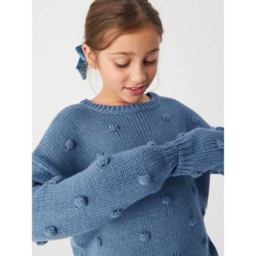 Sweter dziewczęcy Reserved na jesień bez wzorów 