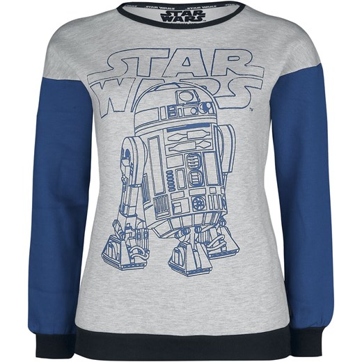 Star Wars - Episode 9 - Der Aufstieg Skywalkers - R2-D2 - Bluza - szary melanż/niebieski   S 