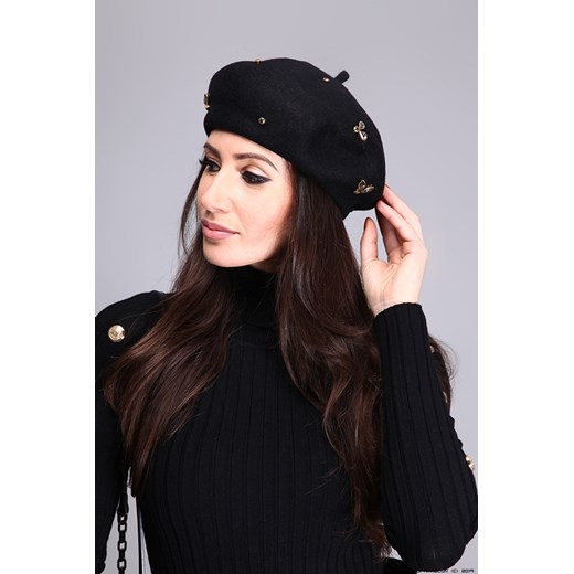 czapka damska luxury brands ** beretka z wełny z kryształkami złoto- ekskluzywna! Luxury Brands uniwersalny LUXURYONLINE