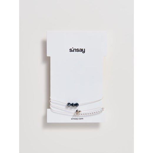 Sinsay - Zestaw bransoletek - Jasny szary Sinsay  One Size 