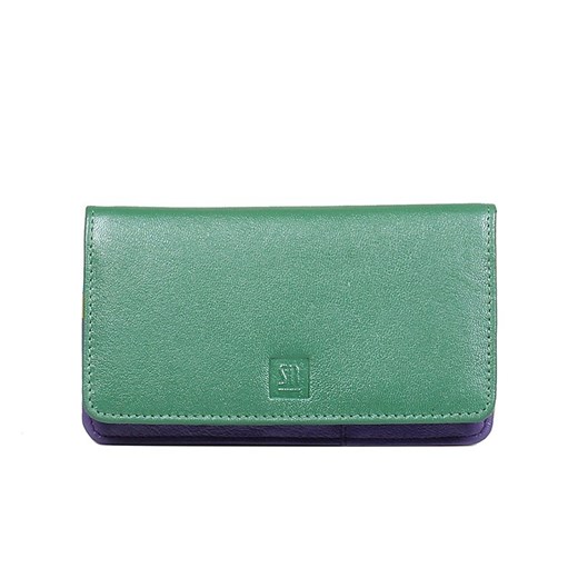zielony portfel skórzany damski z kolorowym wnętrzem ze sklepu Słoń Torbalski w kategorii Portfele damskie - zdjęcie 78169145