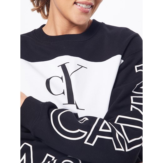 Bluzka sportowa 'BLOCKING SATEMENT LOGO CREW NECK'  Calvin Klein XS AboutYou