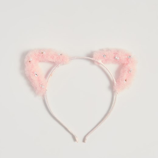 Sinsay - Opaska z pluszowymi uszami - Różowy Sinsay  One Size 