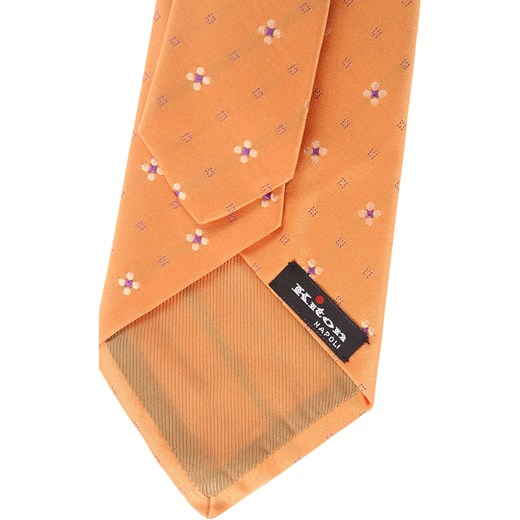 Pomarańczowa krawat Kiton 