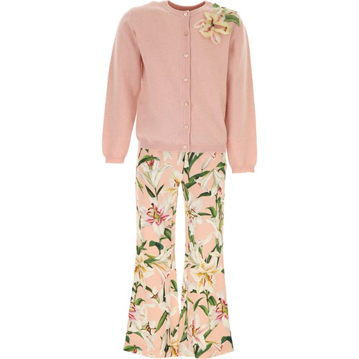 Spodnie dziewczęce Dolce & Gabbana w kwiaty 