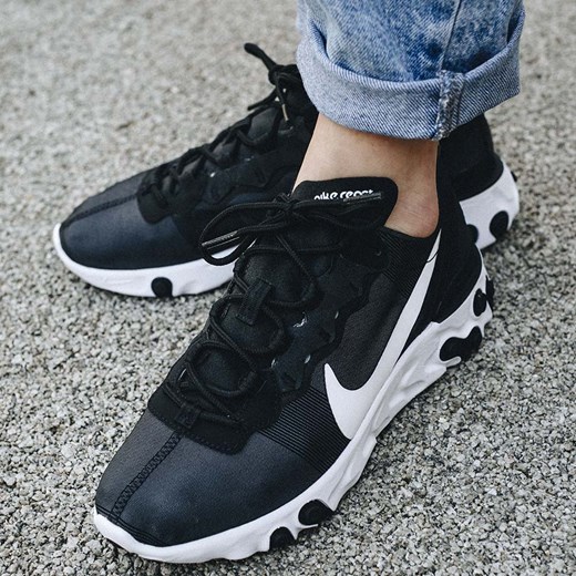 Nike Wmns React Element 55 Damskie Czarne (BQ2728-003)