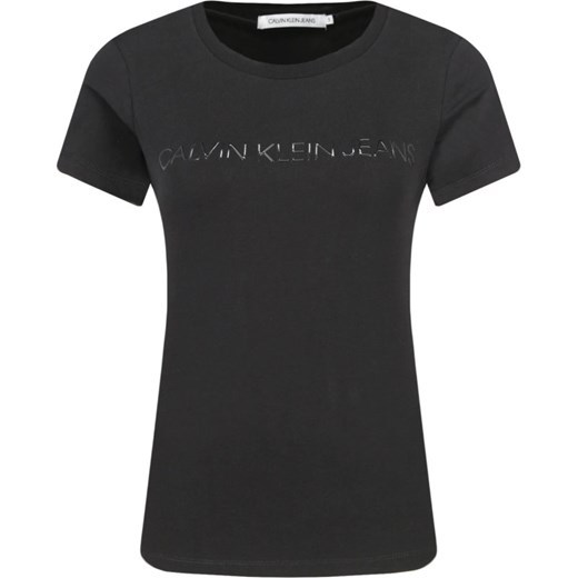 Bluzka damska Calvin Klein czarna z krótkimi rękawami 