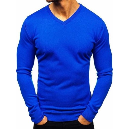 Niebieski sweter męski Denley 