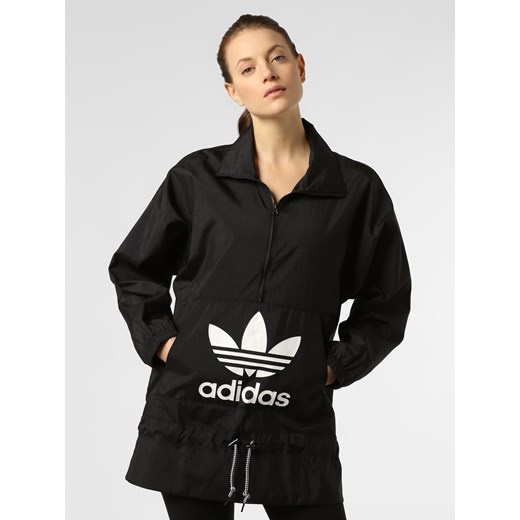 Kurtka damska czarna Adidas Originals bez kaptura gładka długa 