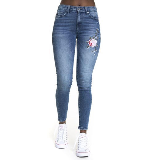 SPODNIE JEANS DAMSKIE Z WYSOKIM STANEM I OZDOBNYM HAFTEM ADELA 267 W27 L30 Big Star wyprzedaż