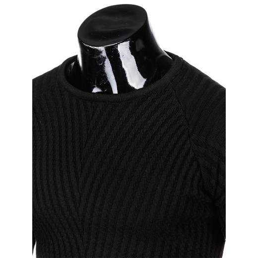 Sweter męski 173E - czarny Edoti.com  L 