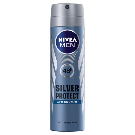 Nivea Men Silver Protect Polar Blue 48 H Antyperspirant W Aerozolu 150 Ml Nivea   Drogerie Natura