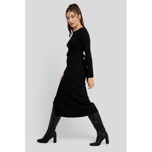 Trendyol Binding Detailed Ribana Dress - Black  Trendyol L NA-KD
