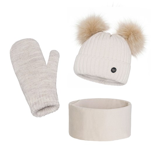 Zimowy komplet Damski 2 pompony ze sklepu JK-Collection w kategorii Komplety czapka i szalik damskie - zdjęcie 78498876