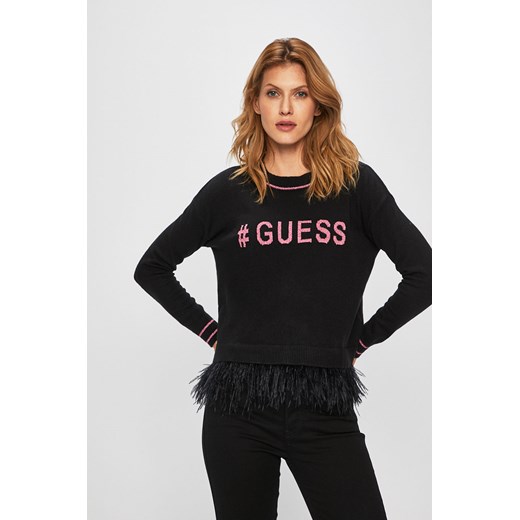 Sweter damski Guess Jeans z okrągłym dekoltem 