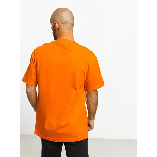 T-shirt męski Emerica pomarańczowa gładki na wiosnę z krótkimi rękawami 