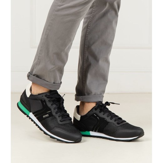 Boss Sneakersy Parkour Runn | z dodatkiem skóry Boss  45 Gomez Fashion Store