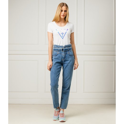 Bluzka damska Guess Jeans z okrągłym dekoltem 