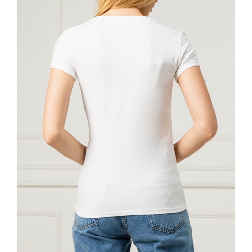Bluzka damska Guess Jeans z okrągłym dekoltem z krótkim rękawem 