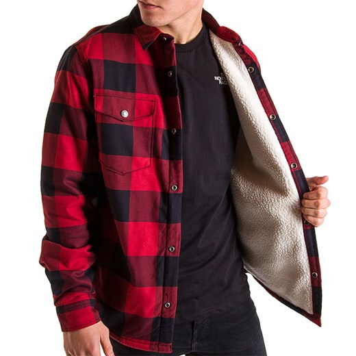 Czerwona koszula męska The North Face z bawełny 