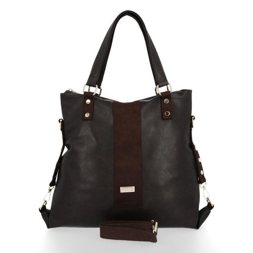 Shopper bag Conci z zamszu na ramię elegancka ze skóry ekologicznej 