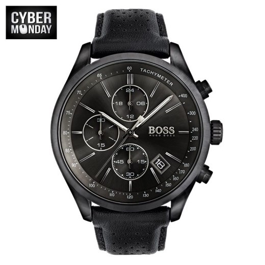 Zegarek czarny Hugo Boss analogowy 