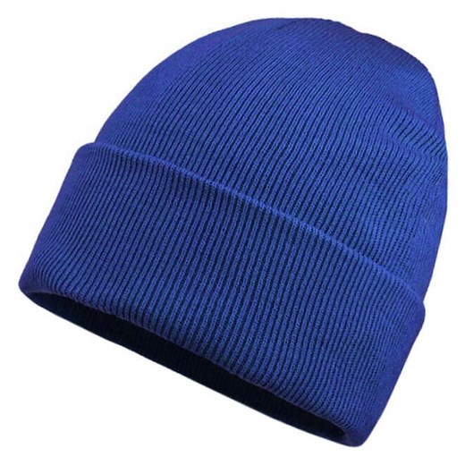 Niebieska, Błękitna Męska Zimowa Czapka -EM Men&#039;s Accessories- Ciepła, Beanie CPAEMACS00072 ze sklepu JegoSzafa.pl w kategorii Czapki zimowe męskie - zdjęcie 78632557