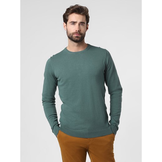 Zielony sweter męski Finshley & Harding bez wzorów 