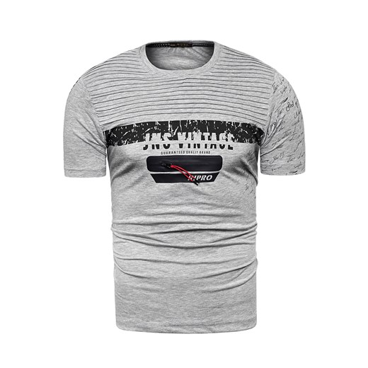 Męska koszulka t-shirt ripro16-1448 - szara