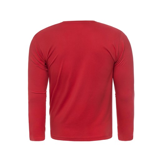 Bluza męska longsleeve N01L - czerwona