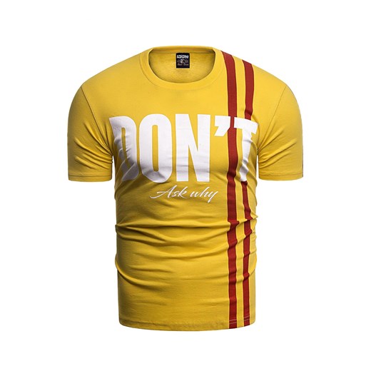 Męska koszulka t-shirt 14286 - żółta